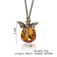 Fashion Vintage Crystal Pendant Necklace Bumble Bee Necklace Lover Gift Jewelry Prom Cute Simple Elegant Jewerly Women Aesthetic Fashionable Beads Comfortable