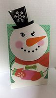 6 SNOWMAN Christmas Paper Die Cut Treat & Gift Bags 11x5.5"