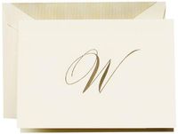 Crane & Co. Hand Engraved Script"W" Initial Note (CF13W1)