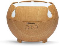Large Essential Oil Diffuser 600ML, Quiet Aroma Diffuser, Light Wood Grain,Rainbow LED Light, Last Overnight for Home & Spa