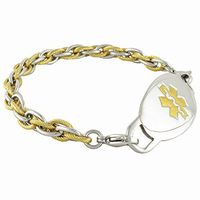 Medical Alert Bracelet for Men | Free Engraving Included | Pegasus - Gold, 7.5