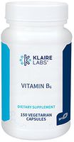 Klaire Labs Vitamin B6 - 250 Milligrams Hypoallergenic High Potency Pyridoxine HCl for Immune & Nervous System Support, Assists B12 Absorption (150 Vegetarian Capsules)