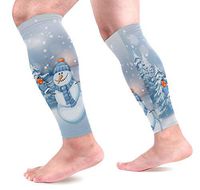 LEVEIS Christmas Winter Snowman Arm Sleeves UV Protection for Men Women Sunblock Protective Gloves Running Golf Cycling Driving Long Arm Cover 1 Pair