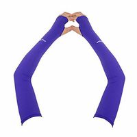 Compression Arm Sleeve for Men Women Youth - UV Sun Protection Sleeves Hand Cover Style with Thumb Holes - Cooling Aqua X Extreme Soft Skin Touch Feeling Fabric - for Running in Summer 1 Pair Purple S