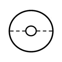 Rena Tabs / Wafer Seals, 13/16" Circle (Center Hole), Perfed, White Paper, for UT-361, T350, Box of 30,000 (fanfolded)