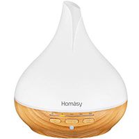 Homasy 330ml Essential Oil Diffuser, Whisper-Quiet Operation Oil Diffuser with Sleep Mode Design, Waterless Auto-off and BPA-free Aromatherapy Diffuser for Office, Home, Yoga