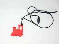 Bestie Toys Train Sensory Chew Necklace(1Pack) RED- Chewelry for Boys & Girls with Autism SPD ADHD Oral Motor Chewing Biting Teething Stimming Needs |Stress Relief | Sensory Oral Motor Aid (RED)