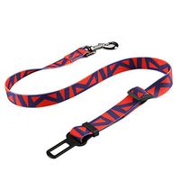 XDFS Medium Dog Car Seat Belts Pet Nylon Retractable Car Seat Belts (Color : Blue red)