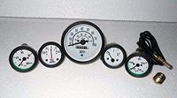 Willys Jeep MB GPW CJ Gauges Kit - Speedometer MPH/KPH+Temp+Oil+ Fuel+ Amp Gauge