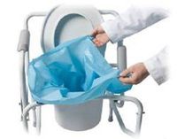 Commode Pail Liners w/Gel Bx/10 Quick Clean