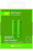 GP Rechargeable AAA (LR03) Batteries 930 mAh Pack of 2