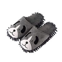 Frjjthchy Dust Cleaning Mop Slippers Microfiber Mopping Shoes for Men Women (Women 6-7/Men 5, Dog)
