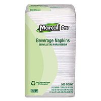 Marcal(R) Recycled Beverage Napkins, Single-Ply, Pack of 500