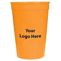 Personalized Custom Stadium Cups - Smooth Finish - 250 Quantity - $0.65 Each - Bulk Promotional Product with Your Logo/Customized. 16-Ounce Capacity