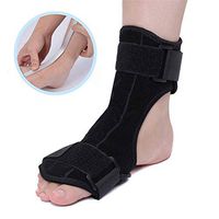 Dr.FITNESS 2 Pack Plantar Fasciitis Night Splint Adjustable Brace Support Unisex Fits for Right or Left Foot Sleep Arthritis Tendonitis Dorsiflexion Heel Calf Stretche Drop Foot Support BraceBlack