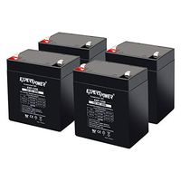 (4 Pack) ExpertPower 12V 5Ah Home Alarm Battery With F1 Terminals || EXP1250