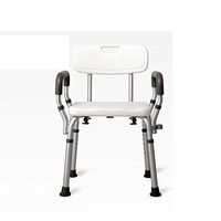HANGER Bathroom Stool - With Armrest And Backrest Stool Aluminum Alloy Height Adjustable Anti-Slip Elderly Pregnant Women Shower Chair