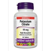Webber Naturals Potassium Citrate 99 mg, 90tabs