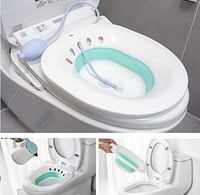 with Flusher Folding Bathroom Bathtub Soaking Basin Suitable for Pregnant Woman Acne Patients Perineal Soaking Bath for Acne Relief, Patients After Genital Incision (Green)