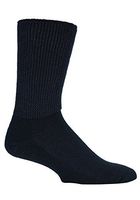 IOMI - 3 Pairs of Extra Wide Diabetic Socks for Swollen Legs in 2 Colours and 4 Sizes (7-9.5 US, Black)