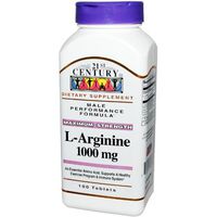 21st Century L-Arginine 1000mg, Maximum Strength 100 tablets