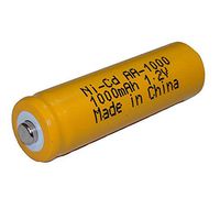 Jameco Reliapro 20104 Nickel Cadmium Battery, AA, 1000 mAh, 1.9" L x 0.55" D (Pack of 2)