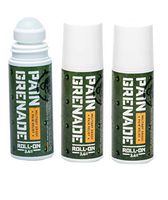 Roll On Pain Relief by Pain Grenade - Roll On Muscle Pain Reliever, Back Pain, Arthritis – with Arnica, Menthol, Camphor - 3 Pack