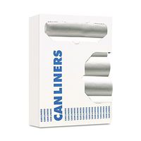 Boardwalk 242306 Hi-Density Can Liner, 8-10gal, 24 x 24, 6 Microns, Natural, 50 Bag/RL, 20 RL/CT
