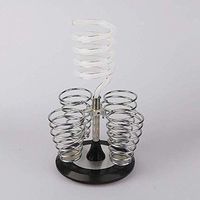 LIUCS Hairdryer Holder Rack Desk Organizer Salon Beauty Hairdresser Barber Rack Accessory Tool Modern Acrylic Spiral Spring Design A, Transparent