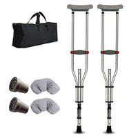 Folding Crutches Drive Medical Bariatric Heavy Duty Aluminum Underarm Crutch Increased Mobility During Injury Recovery Great for Travel or Work Tall Adult