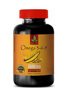 Heart Health Dietary Supplement - Omega 3 6 9 Complex 3600 MG - Omega 3 Capsules - 1 Bottle 120 Softgels