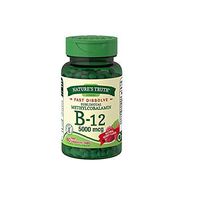Nature's Truth Sublingual Methylcobalamin B-12 5000mcg Tabs, Berry 60 ea (Pack of 3)