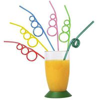 Kicko 24 Pieces Loop Straws in Assorted Colors – Great for Parties, Carnivals, Fun.