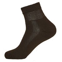 Sole Pleasers Men's Diabetic Quarter Socks - 3 pairs (Brown)