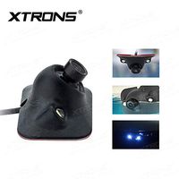 XTRONS Waterproof Night Vision 2 LED Car Side Front Rear View Cam Wide Angle Blind Spot Camera CCD Adhesive Mount