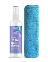 ASUTRA Natural & Organic Yoga Mat Cleaner (Peaceful Lavender Aroma), 4 fl oz | Safe for All Mats & No Slippery Residue | Cleans, Restores, Refreshes | Comes w/ Microfiber Cleaning Towel