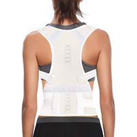Thoracic Back Brace Posture Corrector for Women and Men - Improves Posture and Provides Lumbar Support - Magnetic Support Brace for Neck Shoulder Upper and Lower Back Pain Relief (Beige, X-Large)