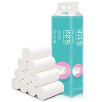 Recycled Bath Tissue Toilet Paper Bulk 12 Rolls, Pusiou 4 Ply Strong Tubeless Bathroom Paper Towels Biodegradable Septic Safe (24 Rolls)