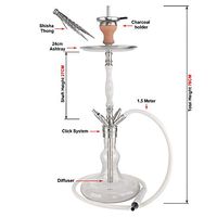 JYH-U Full Hookah Bag,Can Use 4 Hookah Pipes at The Same Time,Hookah Shisha Bag with 1 Hose 30.7 in