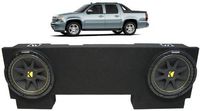 Compatible with Chevy Avalanche 02-13 Dual 12" Kicker C12 Subwoofer Under Seat Sub Box Enclosure 600 Watts Peak