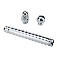 HEALLILY Shower Enema Nozzle Vaginal Anal Cleaner Douche System with Three Nozzle Head (Silver)
