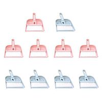 Balacoo 10 Sets Mini Dustpan and Brush Set Desktop Sweep Broom Mini Cleaning Broom for Sofa Desk Car Trunk Seats Pet House Cleaning