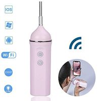 HD 1080P WiFi Ear Spoon Oral & Nose Examination Baby Care Ear Pick Clear (Pink)