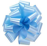 PMU Pom Pom - Pull Out Bows 5 Inch Baby Blue Pkg/50