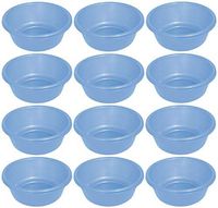 YBM HOME Round Plastic Wash Basin 1147 (12, Light Blue)