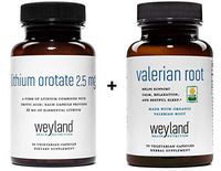 Weyland Brain Nutrition: Lithium Orotate 2.5mg + Organic Valerian Root (30 Count)