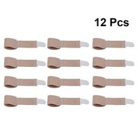 Healifty 12PCS Bunion Corrector Sleeve Toe Corrector Seperators Bunion Relief Protector Toe Straightener for Hallux Valgus and Big Toe Joint - Size L