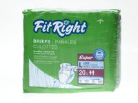 Medline FITSUPERLGZ FitRight Super Brief,Large 20 Each / Bag