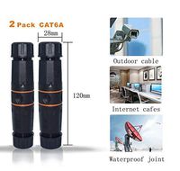 YXY RJ45 Coupler, Waterproof Ethernet, Cable Connector, Junction Box s,Female to Female, Panel Mount, CAT 6, CAT 5, CAT 5E, M23 Ethernet LAN Cable Coupler for Outdoor LED Equipment Pack of (2pack) ...