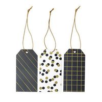 Truefabrications Favor Tags Wedding Assorted Noir Pattern Decorative Gift Tags - Set of 6 (Sold by Case, Pack of 6)